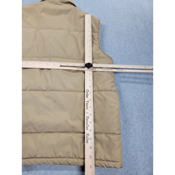 Vintage J C Penney Vest Mens M Brown  Full Zip Pockets Outdoor Puffer 80s - Picture 11 of 13
